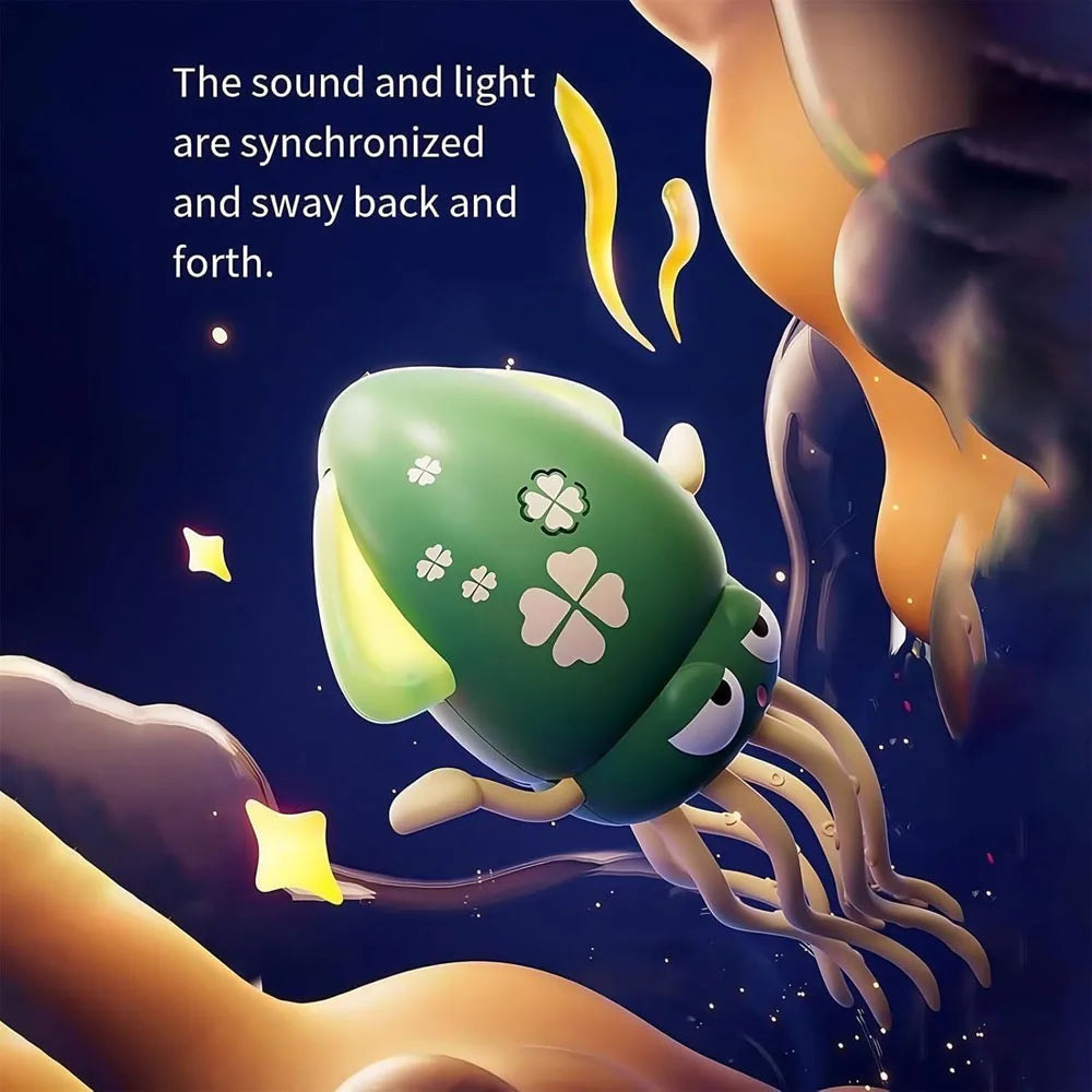 Electric Dancing Squid Auto-Sensing Obstacle Avoidance Electronic Pet with Music and Light Rechargeable Interactive Toy Gifts
